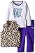 PUMA Baby-Girls 3-Piece Vest and Bodysuit Leopard Print withSolid Pant