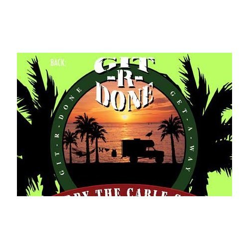 Larry The Cable Guy Git-R-Done Tropical Get-A-Way Lime Green T-Shirt