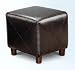 Kitchen & Housewares : BYCAST LIKE DURABLE VINYL BLACK OTTOMAN