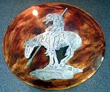 Three Dimensional End of the Trail Metal Wall Hanging- Rainbow Torch and Polished Metal