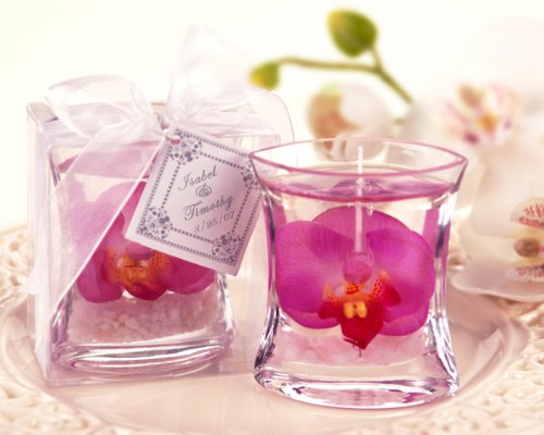 Elegant Orchid Gel Candle (Set of 24) – Baby Shower Gifts & Wedding Favors