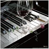 Key To Wine by Michael Godard. Art Print Poster FRAME IT.. 12 inches width by 12 inches height. Highest Quality Art Poster Print