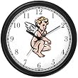 Kneeling Cherub or Angel Theme Cherub or Angel Theme Wall Clock by WatchBuddy Timepieces (Slate Blue Frame)