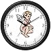 Kneeling Cherub or Angel Theme Cherub or Angel Theme Wall Clock by WatchBuddy Timepieces (Hunter Green Frame)
