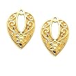 14K Yellow Gold Etruscan Style Earring Jackets