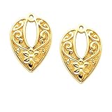 14K Yellow Gold Etruscan Style Earring Jackets