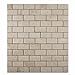 Ivory Travertine 2 X 4 Honed & Beveled Brick Mosaic Tile - 6