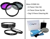Nikon D7000 Kit: 3 Piece Filter Kit (UV, CPL, FLD), 4 Piece Close-up Macro  ....
