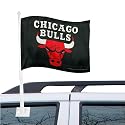 Chicago Bulls Black Car Flag