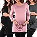 Women's Side Ruched Maternity Tunic Top by Rags and Couture - Made in USA