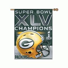 NFL Banner-Flagge 67 x 92 cm Super Bowl Champ XLV Green Bay Packers