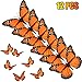 AQUEENLY Monarch Butterfly Decorations, 4.72' Orange Premium Artificial Monarch Butterfly to Decorate for Craft, Home, Wall, Wedding, Party (12 Pcs)