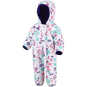 Columbia Snuggly Bunny Bunting Toddler Snowsuit 12-18 Months White Animal Print