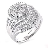 14K WG 1.35ct Diamond Swirl Ring