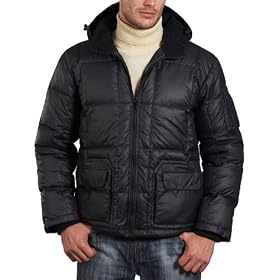 BGSD Mens Hooded Bomber Down Jacket
