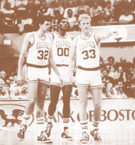 Boston Celtics Kevin McHale, Robert Parish, Larry Bird 11