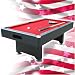 8 BALLTM USA SERIES 7' x 4' RED POOL TABLE, FREE BALLS, TRIANGLE, 2 CUES, 2 CHALKS, BRUSH & DELIVERY