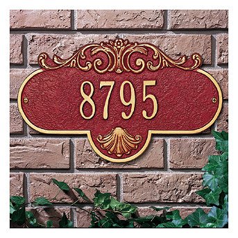 Rochelle Standard Plaque - Black with Gold Letters, Standard - Frontgate