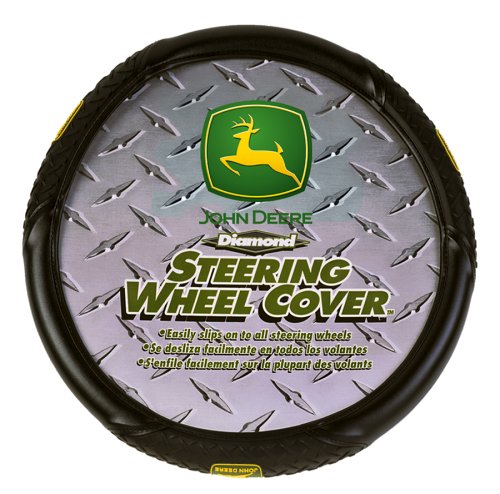 Diamond Plate Grip Style John Deere Steering Wheel Cover