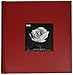 Pioneer Photo Albums 200-Pocket Sewn Leatherette Frame Cover Photo Album, 4 by 6-Inch, Red