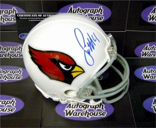Larry Fitzgerald Autographed/Hand Signed Football Mini Helmet (Arizona Cardinals)