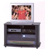 BEAUTIFUL ROLLER TV ENTERTAINMENT STAND IN BLACK FINISH