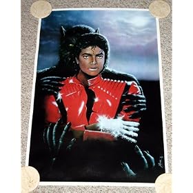 Michael Jackson Thriller Art Poster Vintage 1984