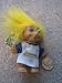 Russ Berrie..... Brewers Troll, with Yellow Hair