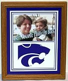 Kansas State University Wildcats NCAA 9.75 X 11.5 Photo Wall Plaque, Cherry Wooden Frame