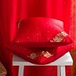 Fire Brick red Sari Cushion Covers / Saree Pillow covers 16 X 16 Inches