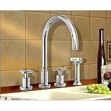 Graff Faucet: Vista Single Hole Kitchen Faucet with Pull Out Spray, Polished Chrome Model # G-4400-LM8-PC