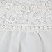 Chen Women White Sheer Sleeve Embroidery Top Blouse Lace Crochet Chiffon Shirt (6)