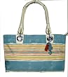 Coach Beach Multicolored Stripe East West Tote Handbag 16624