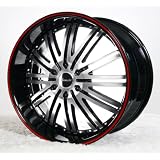 22 D1-Br Wheels & Tires Pkg - Fits On Nissan Almada,Chevy Tahoe , Yukon, Qx56,... by Audio City Wheels