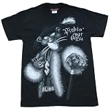 PINK PANTHER PINKIN' AIN'T EASY Urban Bling Black Cotton Tee Licensed