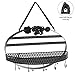 Black Flower Metal Hanging Jewelry Organizer Rack w/ Earring Holder, Ring Tray, & Necklace Hanger Hooks