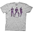 The Big Lebowski Jesus 3 Poses Heathered Grey Adult T-shirt