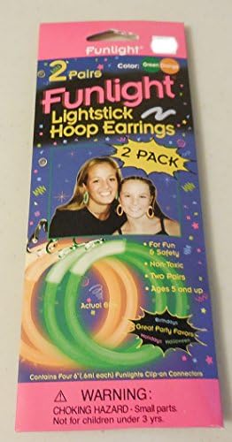 Funlight Lightstick Hoop Earings - 2 Pairs