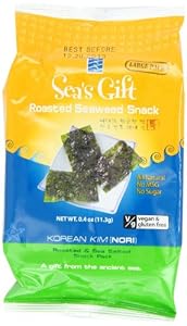 Sea's Gift Korean Seaweed Snack, Kim Nori, Roasted and Sea Salt, 0.4-Ounce (Pack of 12)