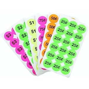 Do it Best Imports QI127 Garage Sale Stickers - Dollar Program (Pack of 12)