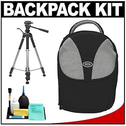 Digital Concepts Camera / Photo Backpack (EL-906) + Tripod + Accessory Kit for Canon Rebel T3, T3i, T1i, T2i, EOS 60D, 50D, 5D, 7D, Nikon D3000, D3100, D5000, D7000, D300s, Olympus Evolt E-5, E-30, E-620 & Sony Alpha A560, A580, A33, A55