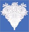 4' Pre-Lit Crystal White Hanging Upside Down Christmas Chandelier - Clear Lights