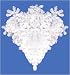 4' Pre-Lit Crystal White Hanging Upside Down Christmas Chandelier - Clear Lights