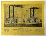 The Great Steamboat Race on the Mississippi 1870