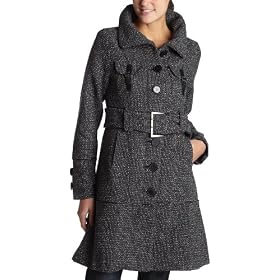XOXO   Junior's Boucle Belted Coat