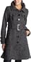 XOXO   Junior's Boucle Belted Coat,Black,Large