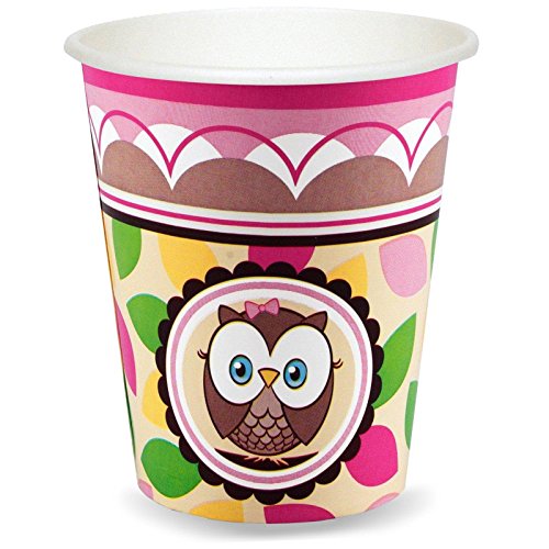Owl Party Look Whoo's 1 Pink 9 oz. Paper Cups (8)