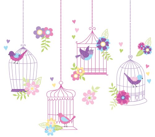 Wall pops  wpk0625 chirping the day away wall decals, t…