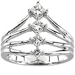 14K White Gold Diamond Right Hand Ring - 0.50 Ct.