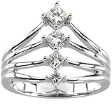 14K White Gold Diamond Right Hand Ring - 0.50 Ct.